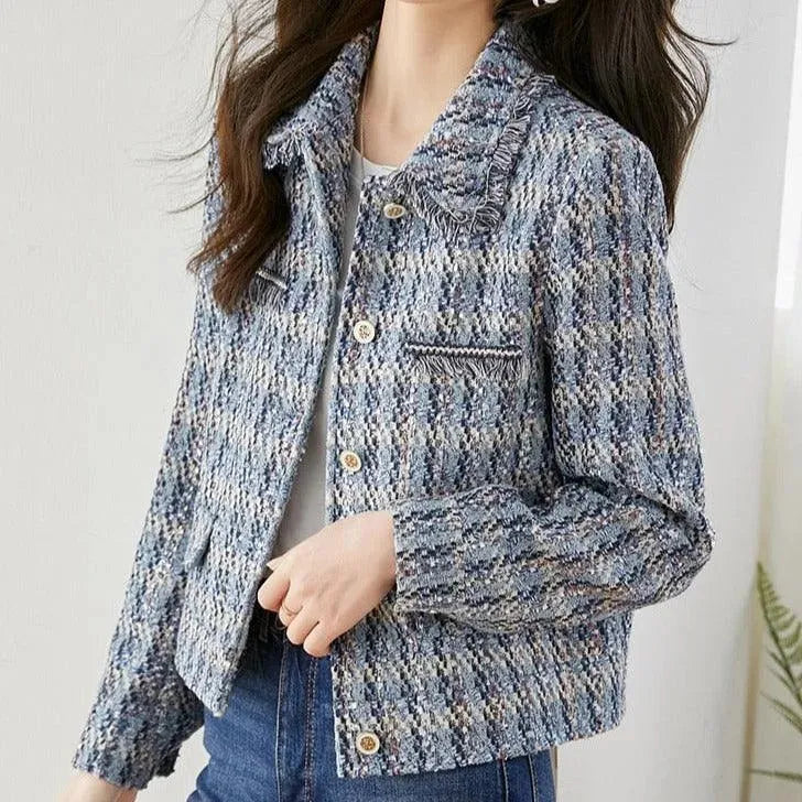 Women's Textured Tweed Jacket | Women's Jacket | LeStyleParfait