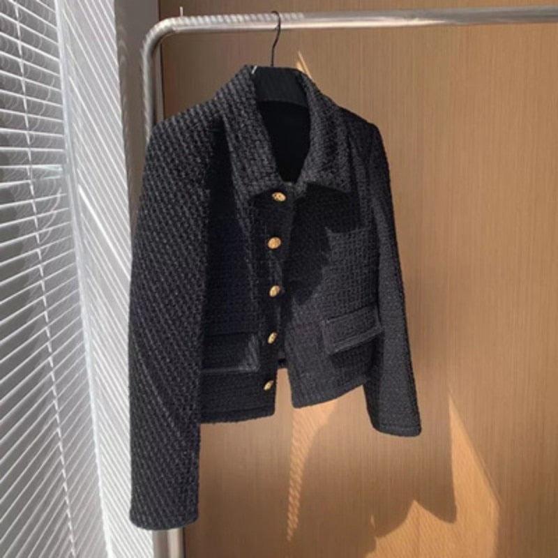 Chic Vintage Cropped Tweed Jacket Women - Tweed Blazer - LeStyleParfait