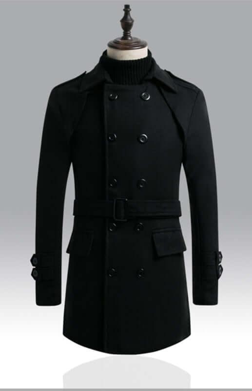 Double-Breasted Men Trench Coat - Trench Coat - LeStyleParfait