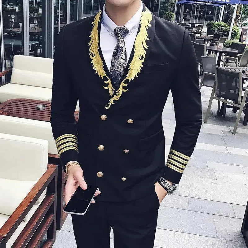 Embroidery Prom Suit For Men Shop Tuxedo Suit at LeStyleParfait