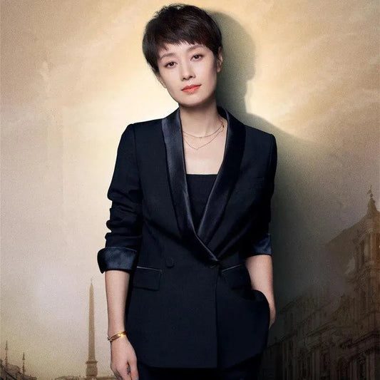 Ladies Tuxedo Pantsuit - Tuxedo Suit - LeStyleParfait