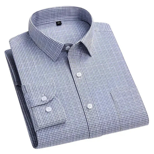 Men's Small Square Check Shirt - Check Shirt - LeStyleParfait