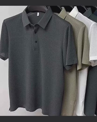Loop-up Short-Sleeved Men Polo Shirt