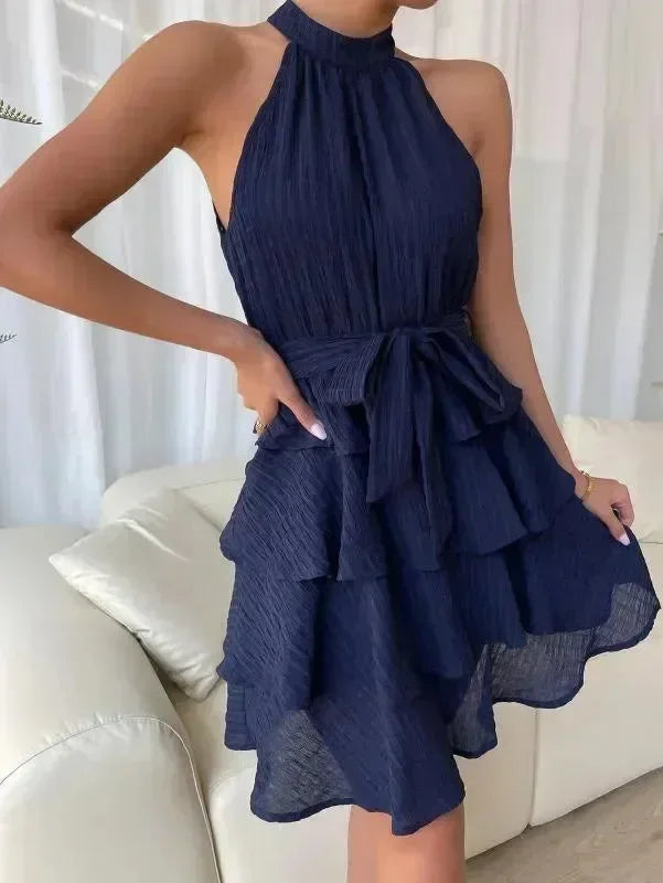 halter neck dresses for women elegant summer fashion