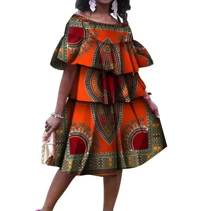 colorful african print dresses for women traditional style