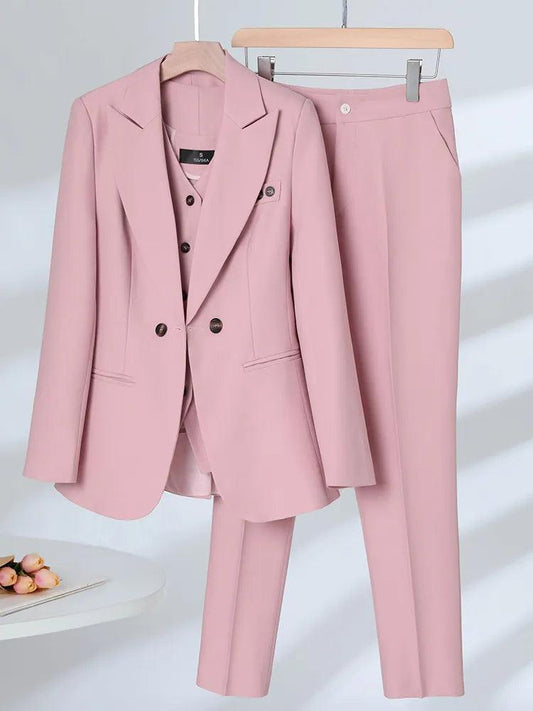 3-Piece Set Women Pant Suit, Formal Pantsuit - Women Pant Suit - LeStyleParfait