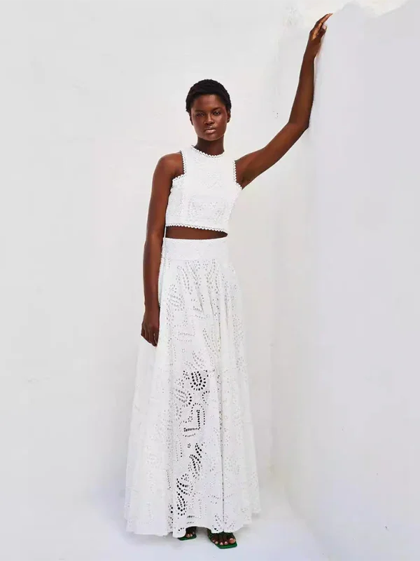 Casual Textured Sleeveless Maxi Dress