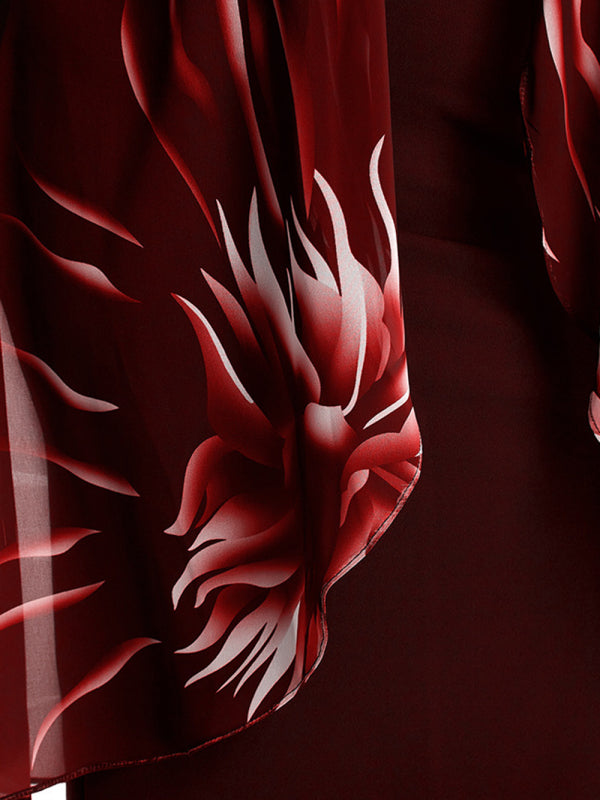 Elegant Floral Lace Sheath Dress