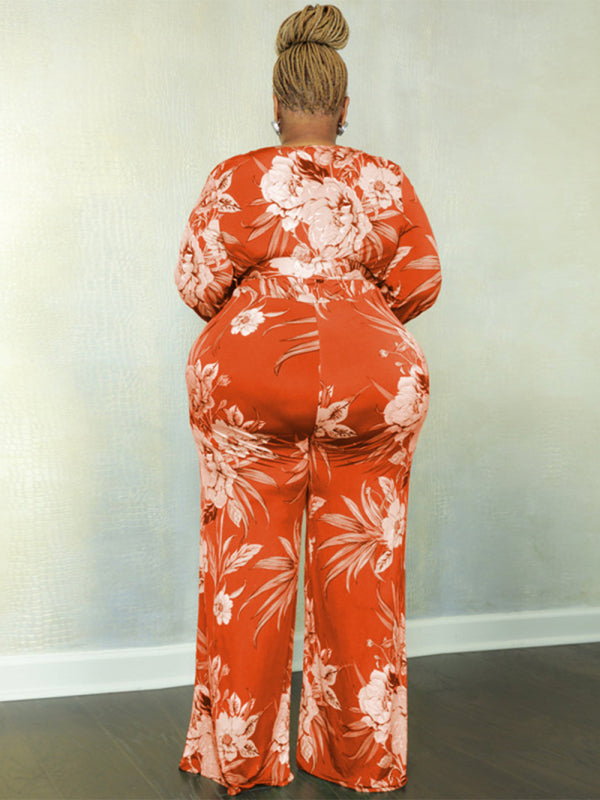 Flowing Floral V-Neck Maxi Dress