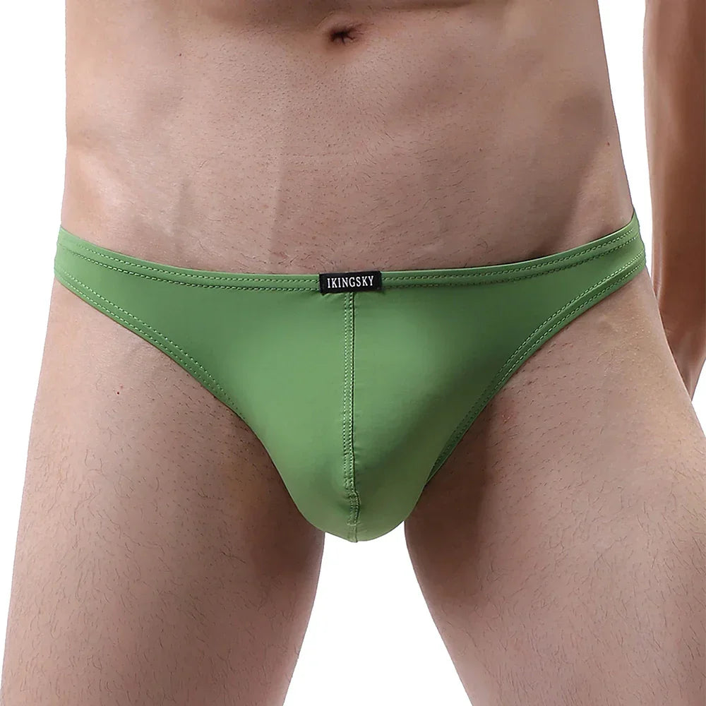 Sous-vêtements brésiliens sexy pour hommes, pochette souple, bikini sous-vêtements demi-dos couvrant