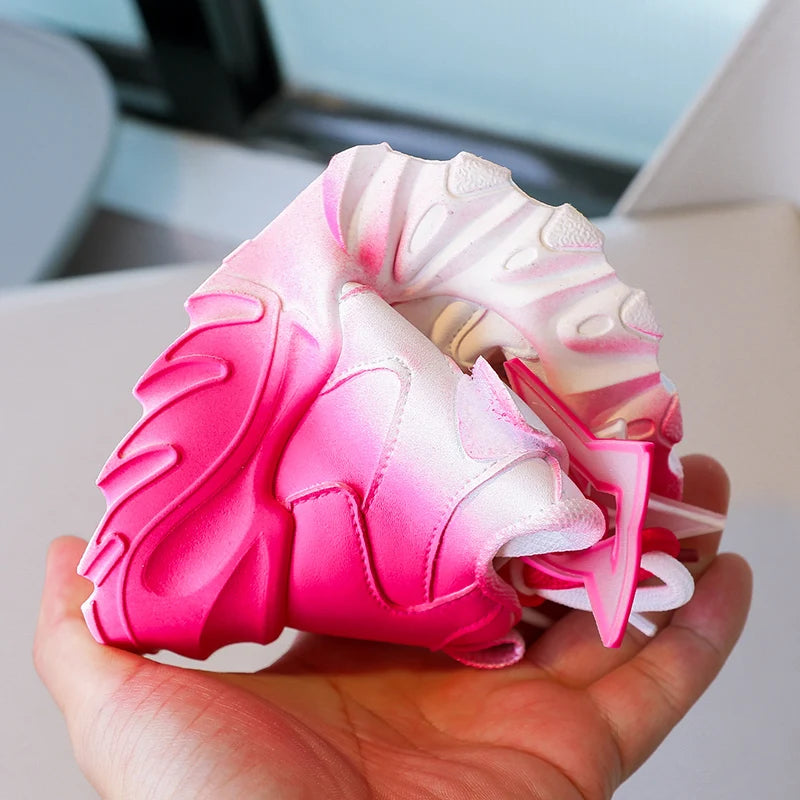 Kids' Sneakers - Chunky Kids Sneakers - Lace-Up Spring-Autumn Shoes