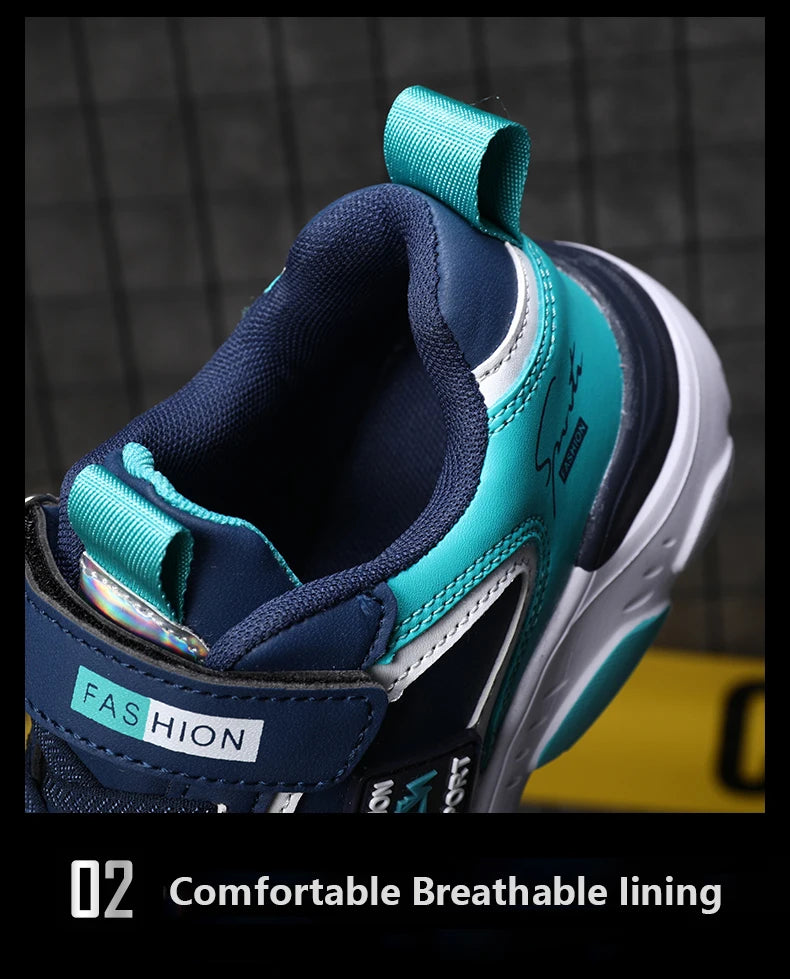 Kids' Sneakers - Low-Top Kids Sneakers - Hook-Loop Velcro All-Season Shoes