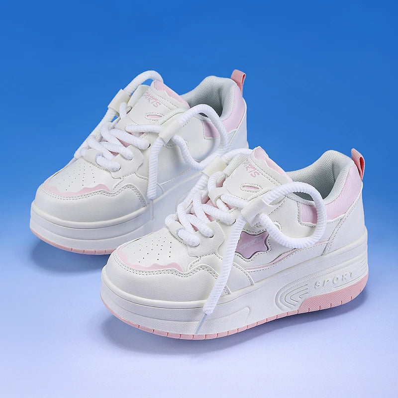 Kids' Sneakers - Platform Kids Sneakers - Lace-Up All-Season Shoes
