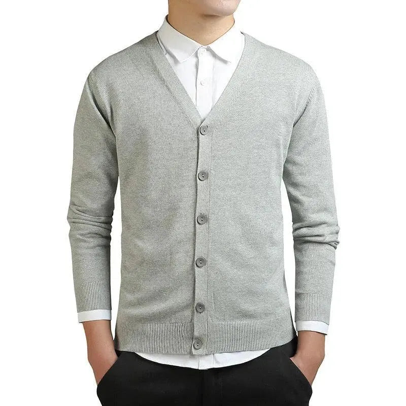 LSP SWEATER Men Plain V-Neck Cardigan