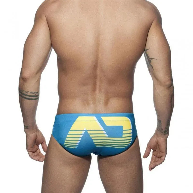 Men Abstract Sporty Swim Briefs