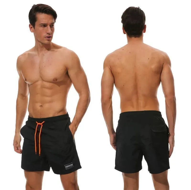 Men Blue Minimalist Swim Shorts