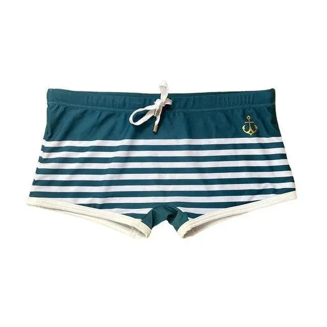 Men Striped Swim Shorts