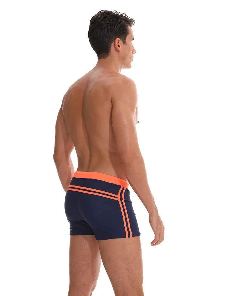 Men Striped Swim Shorts