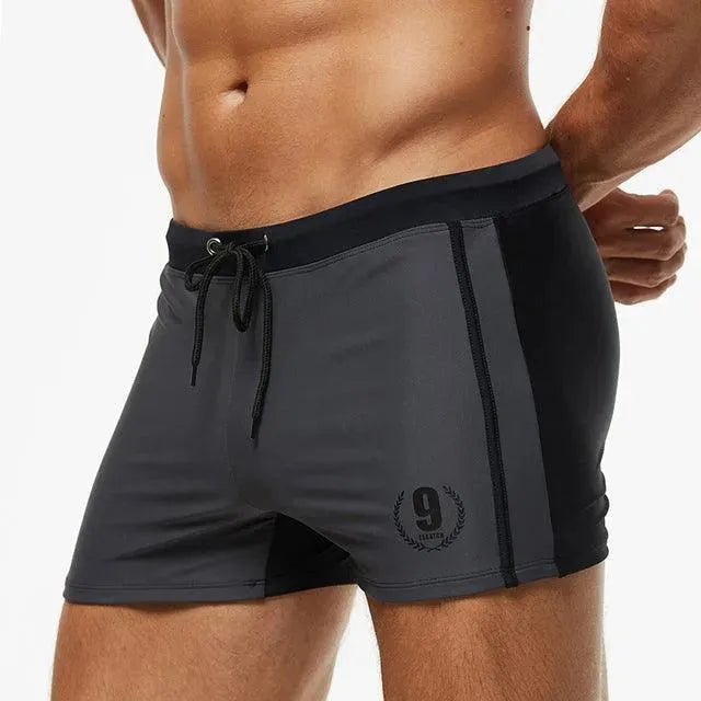 Men Striped Swim Shorts