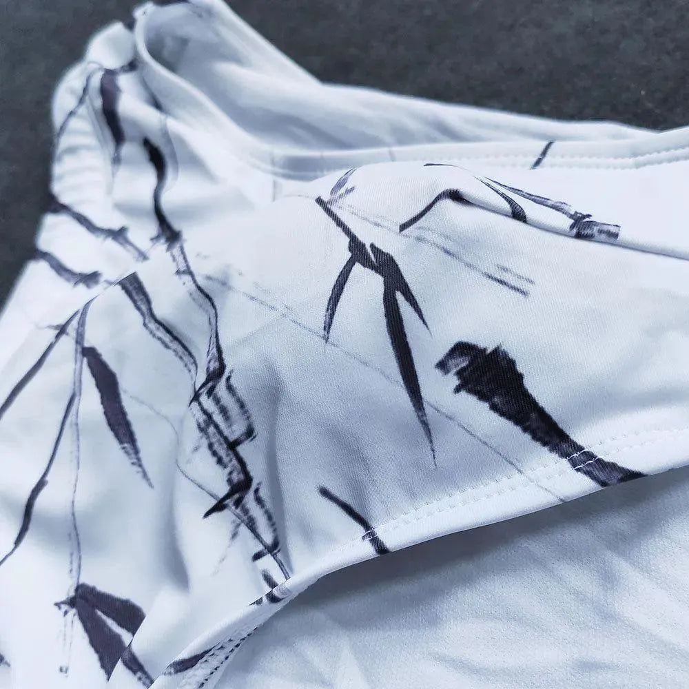 Men Tropical Minimalist Swim Briefs