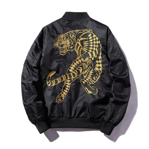 Men’s Animal Print Bomber Jacket Style