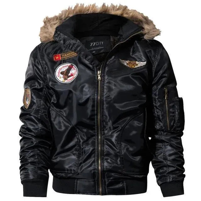 Men’s Aviator Bomber Jacket Winter Style