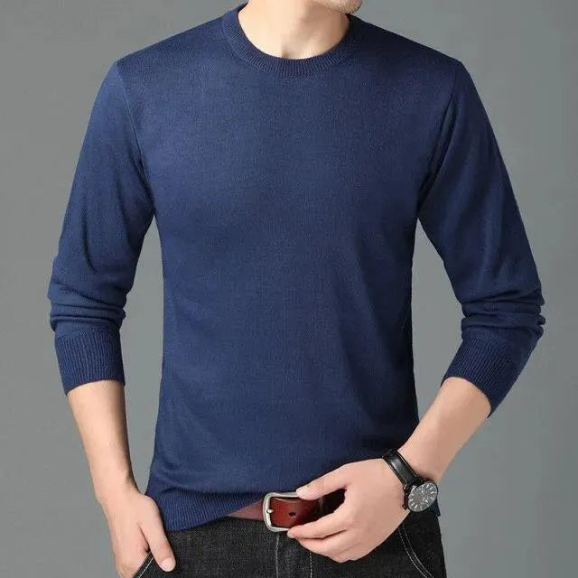 Men’s Casual Crew-Neck Pullover Sweater