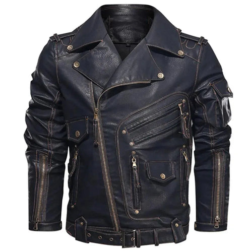 Men’s Classic Biker Jacket Casual Style