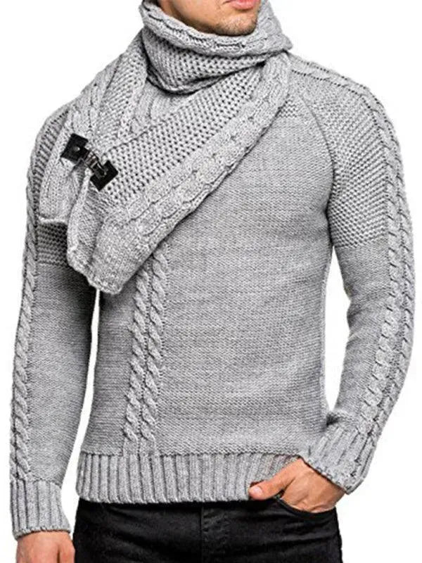 Men’s Crew-Neck Knit Pullover Sweater – Classic