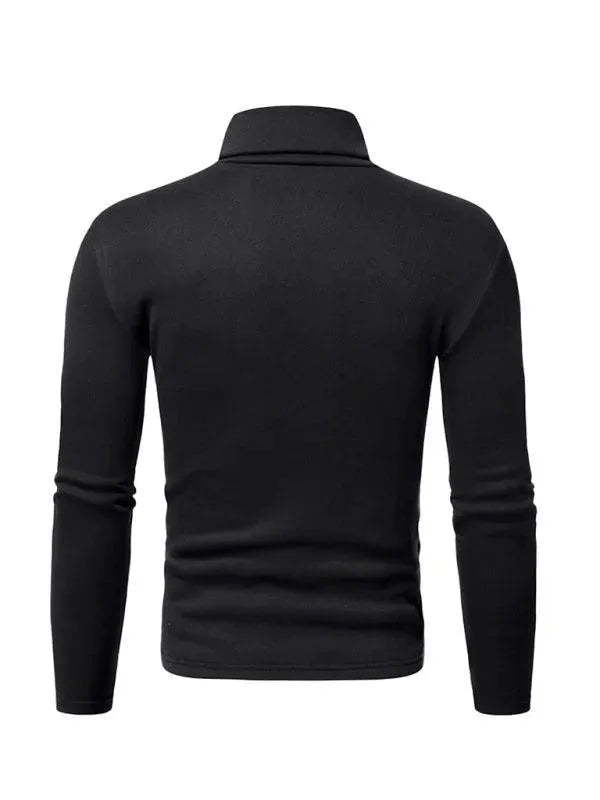 Men’s Fleece Turtleneck Pullover Sweater – Warm Knit