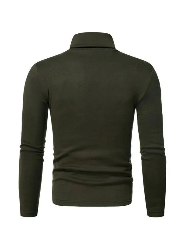 Men’s Fleece Turtleneck Pullover Sweater – Warm Knit