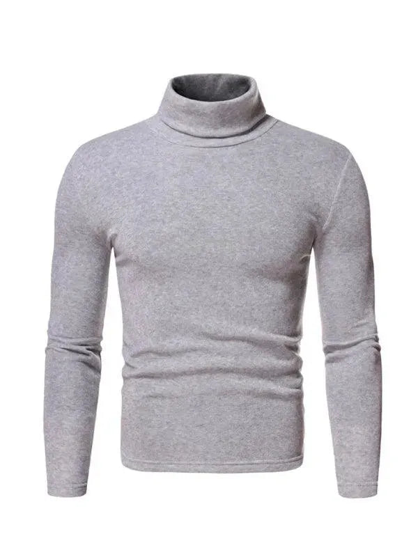 Men’s Fleece Turtleneck Pullover Sweater – Warm Knit