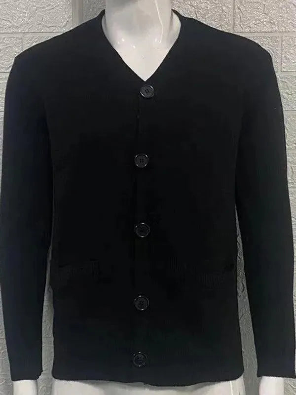 Men’s Lightweight V-Neck Cardigan Sweater – Button
