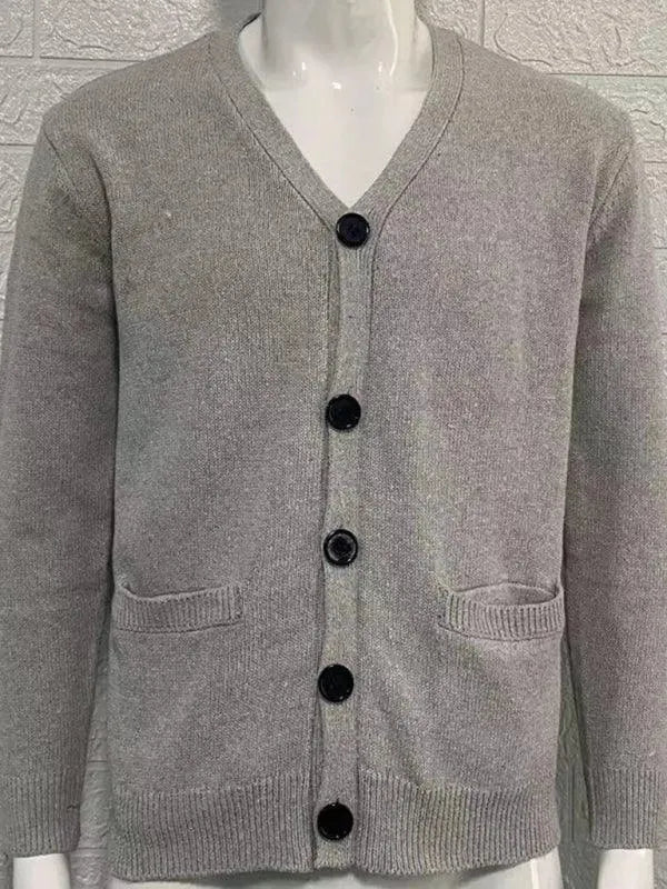 Men’s Lightweight V-Neck Cardigan Sweater – Button