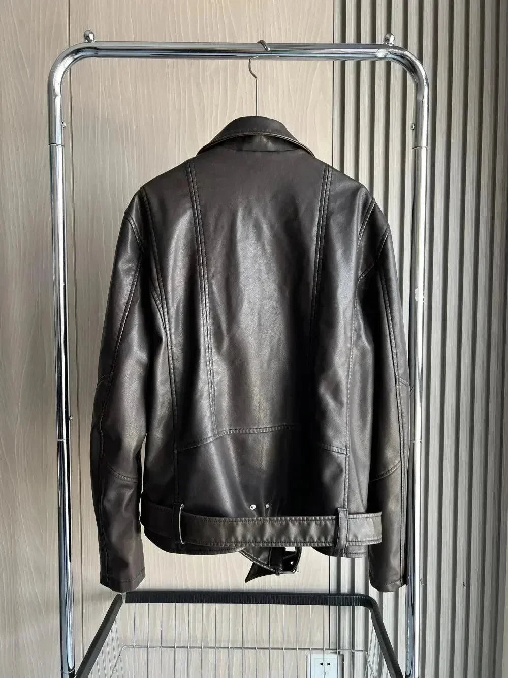Men’s Moto Bomber Jacket Loose Fit Style