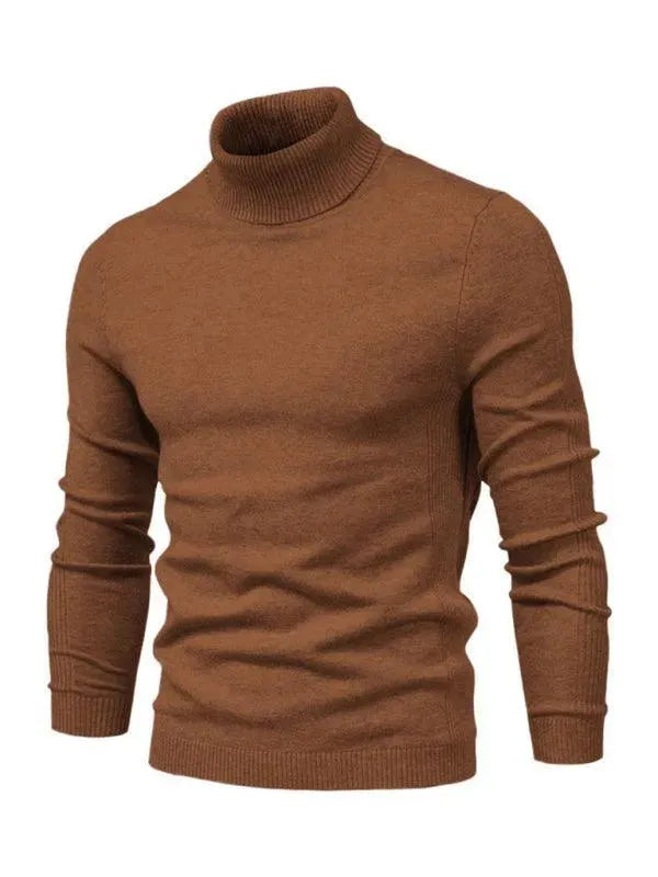 Men’s Slim Knit Turtleneck Pullover Sweater