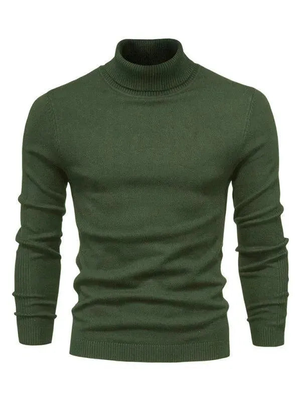 Men’s Slim Knit Turtleneck Pullover Sweater