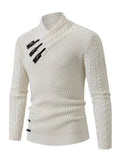 Men’s Warm Turtleneck Pullover Sweater – Midweight Knit