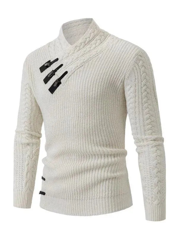 Men’s Warm Turtleneck Pullover Sweater – Midweight Knit