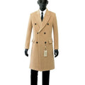 Men's Wool Trench Coat Double Breasted Formal Style