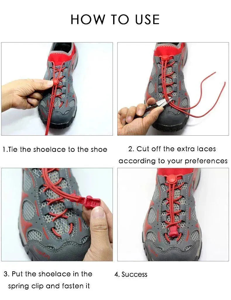 No Tie Shoelaces For Sneakers Trainers