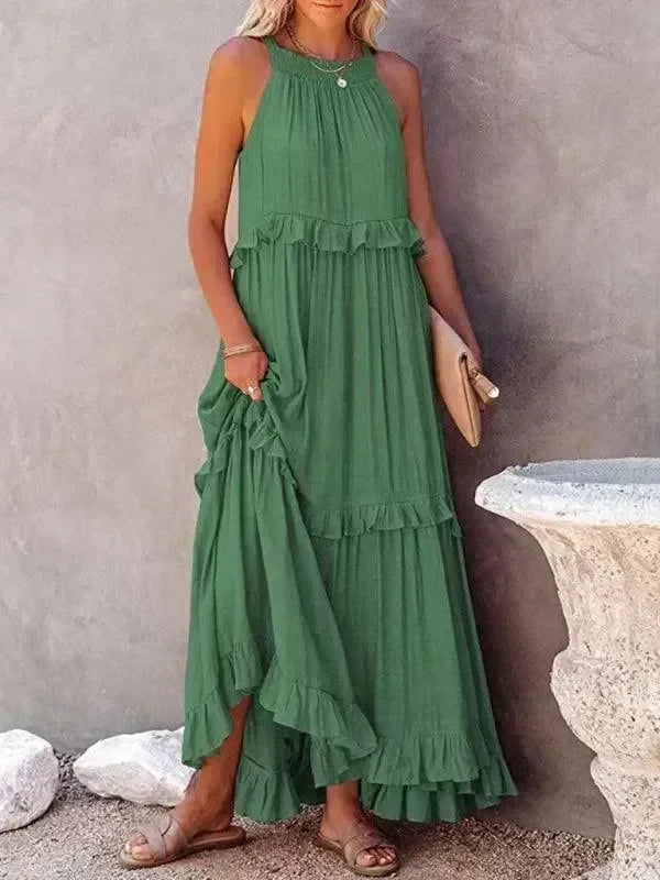 Romantic Cotton Tiered Maxi Dress