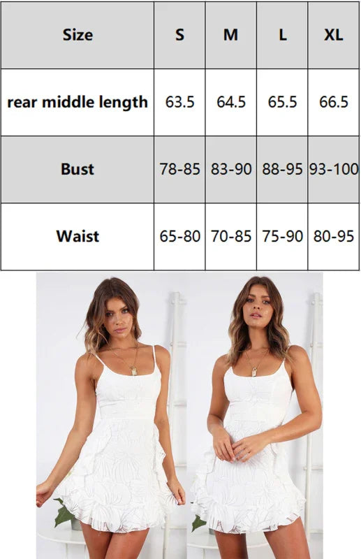 Romantic White Cotton Mini Summer Dress