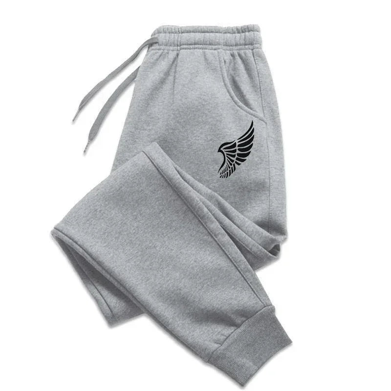 Sporty Casual Men Jogger Pants - Mid Rise Drawstring Tapered Fit