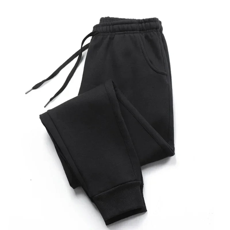 Sporty Casual Men Jogger Sweatpants - Mid Rise Drawstring Waist