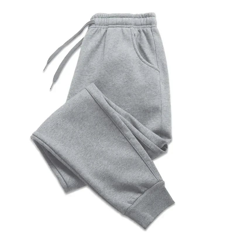Sporty Casual Men Jogger Sweatpants - Mid Rise Drawstring Waist