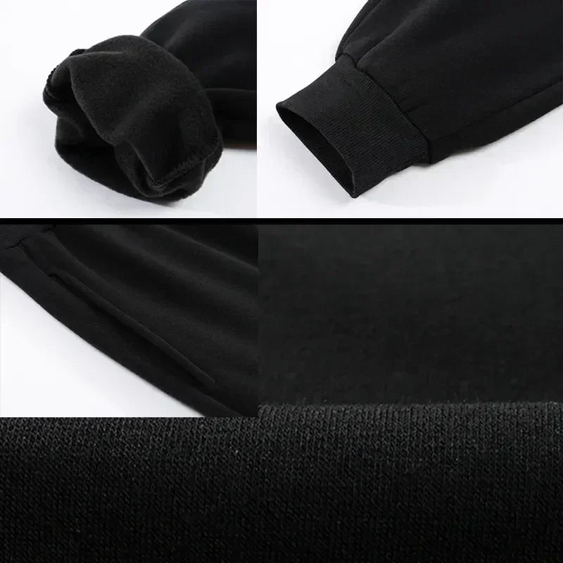 Street Style Men Jogger Pants - Mid Rise Adjustable Waist