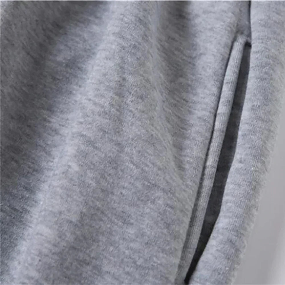 Sporty Casual Unisex Jogger Pants - Mid Rise Fleece Comfort