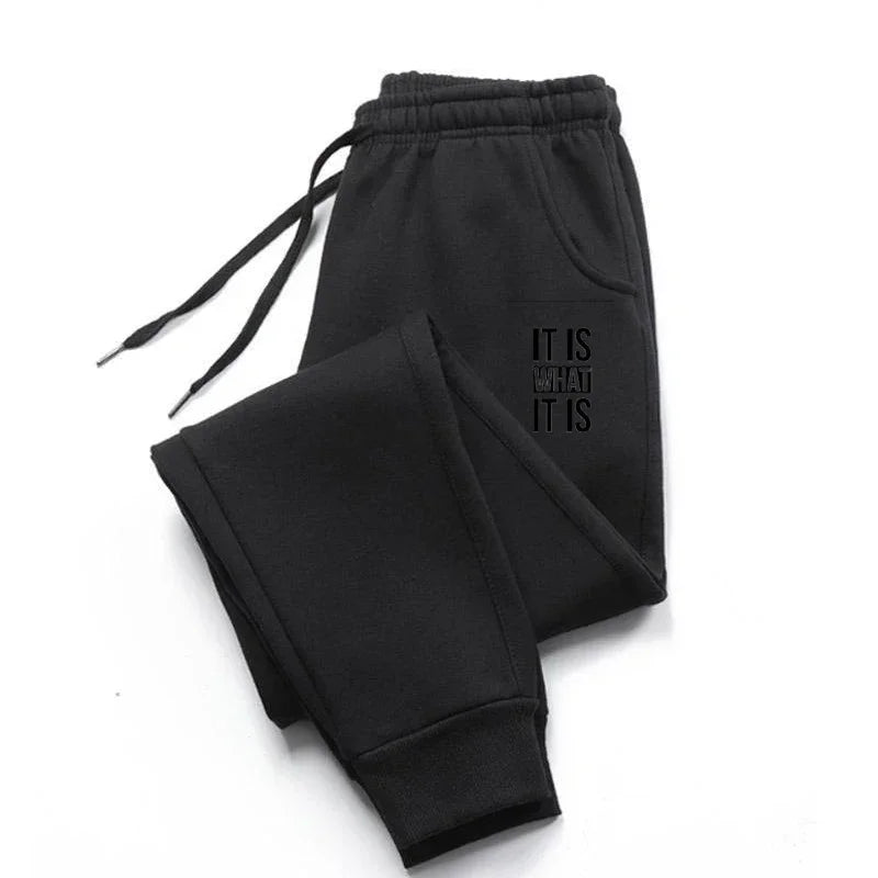 Streetwear Men Jogger Pants - Mid Rise Warm