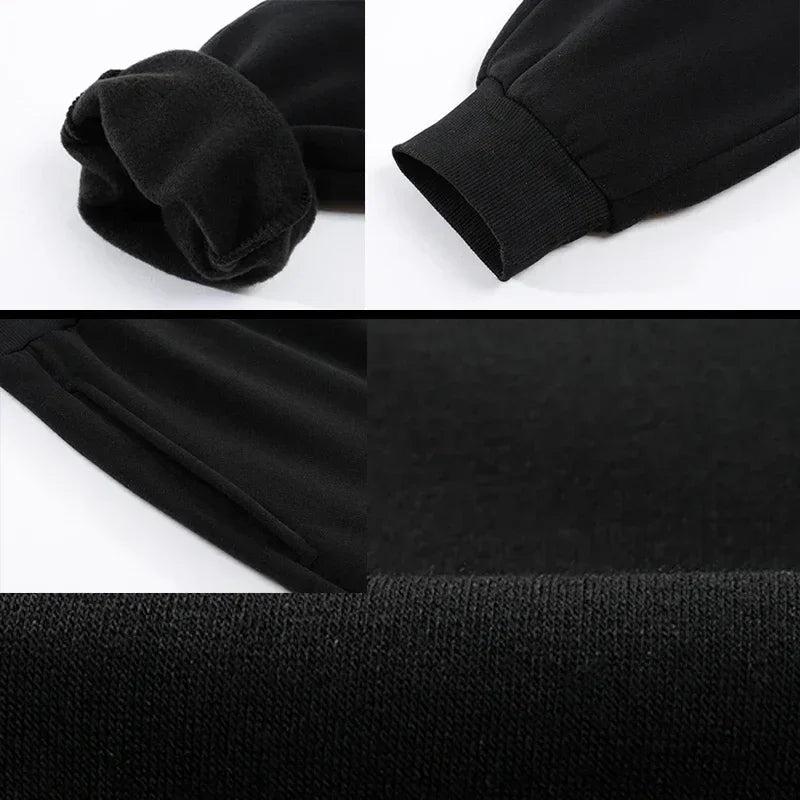 Sporty Men Jogger Pants - Mid-Rise Drawstring Tapered Fit